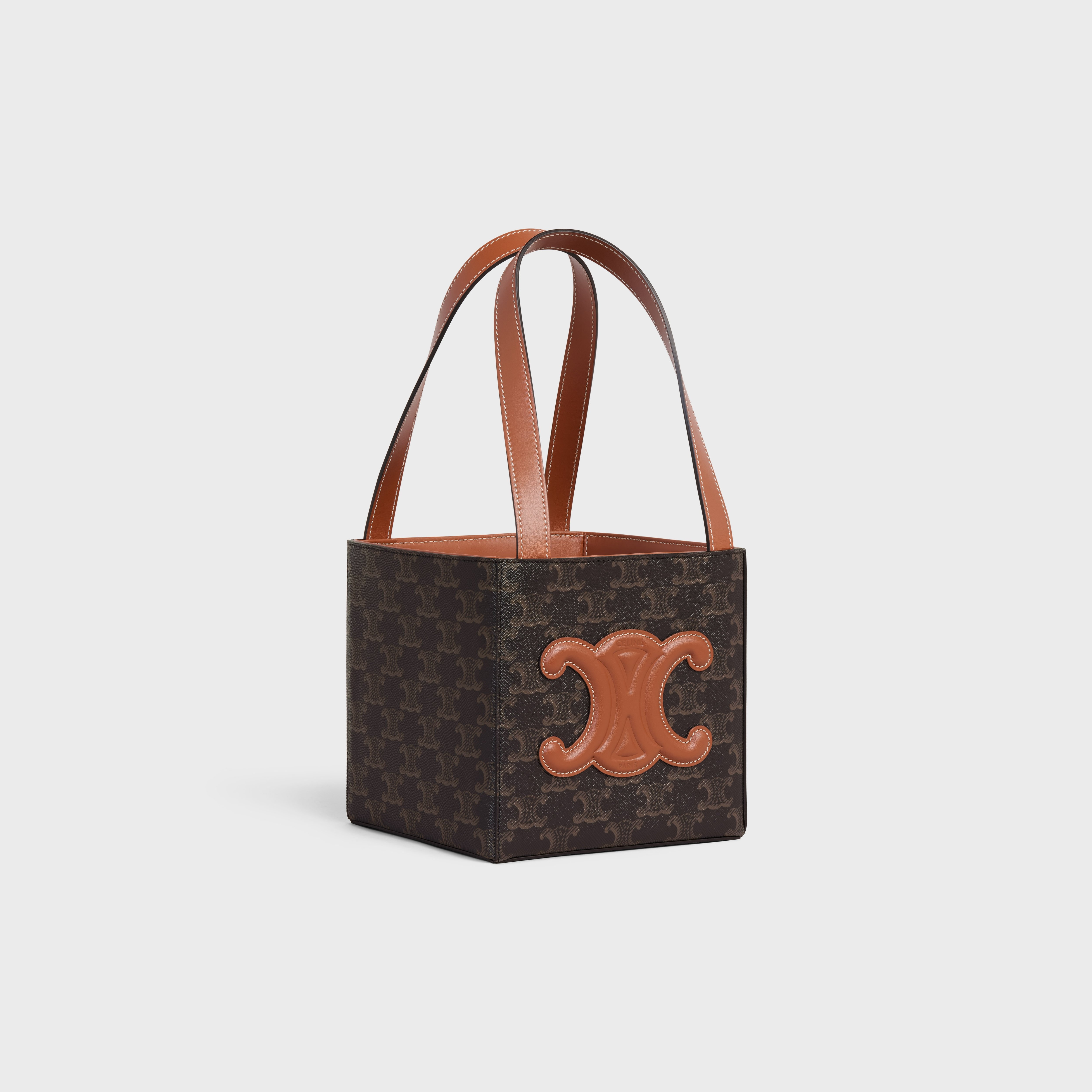 cube bag cuir triomphe in TRIOMPHE CANVAS and CALFSKIN - 2