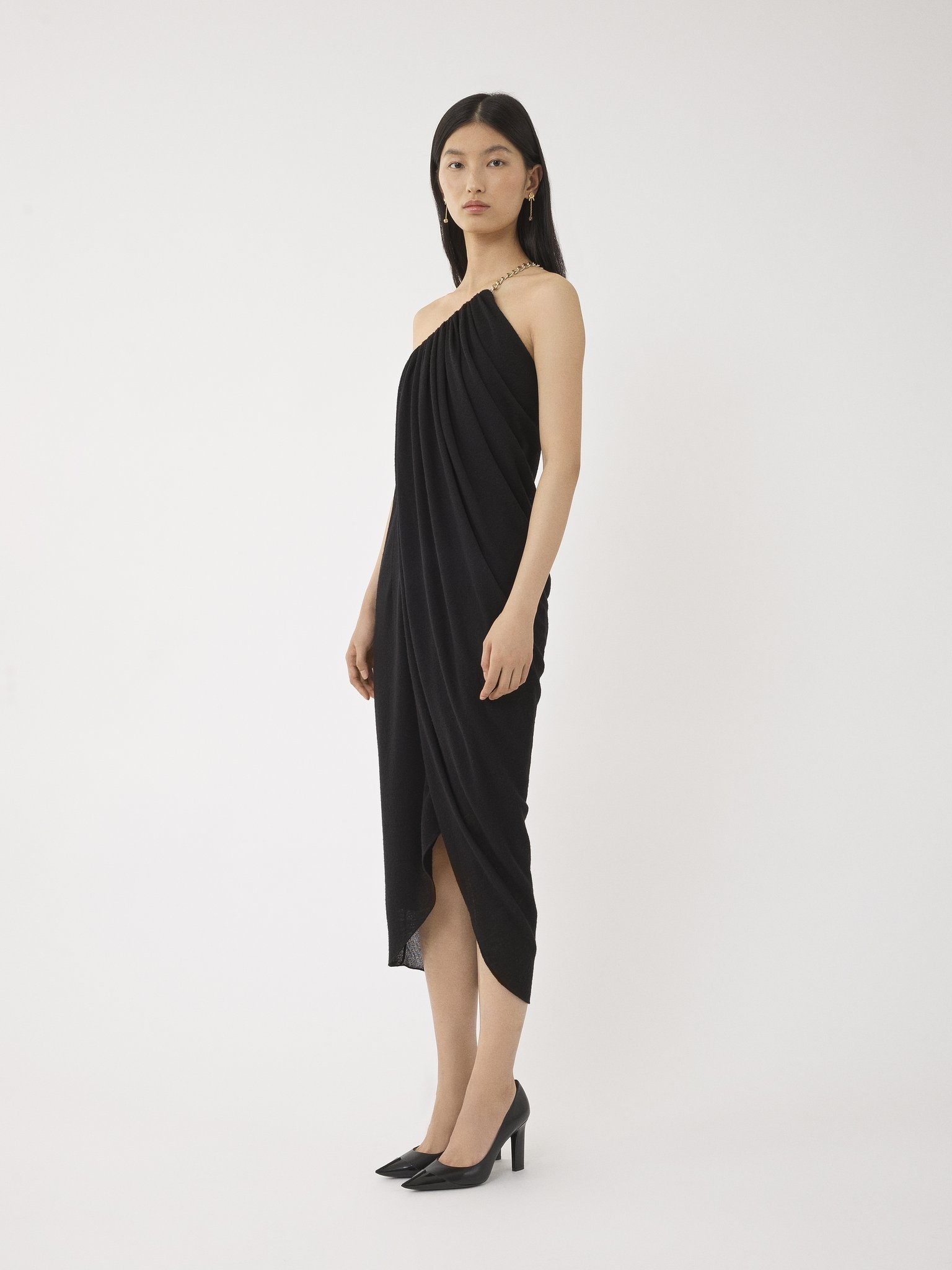 ONE-SHOULDER MIDI DRESS - 4