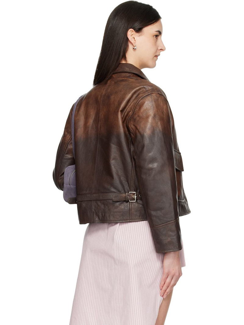 Brown Claudia Leather Jacket 3