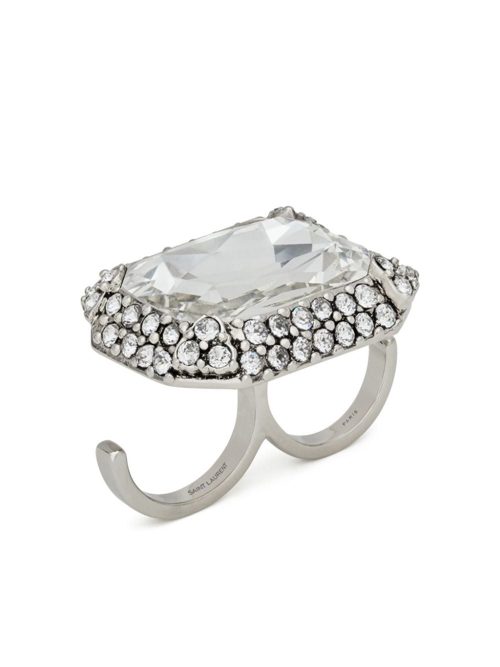 crystal-embellished knuckleduster ring - 3