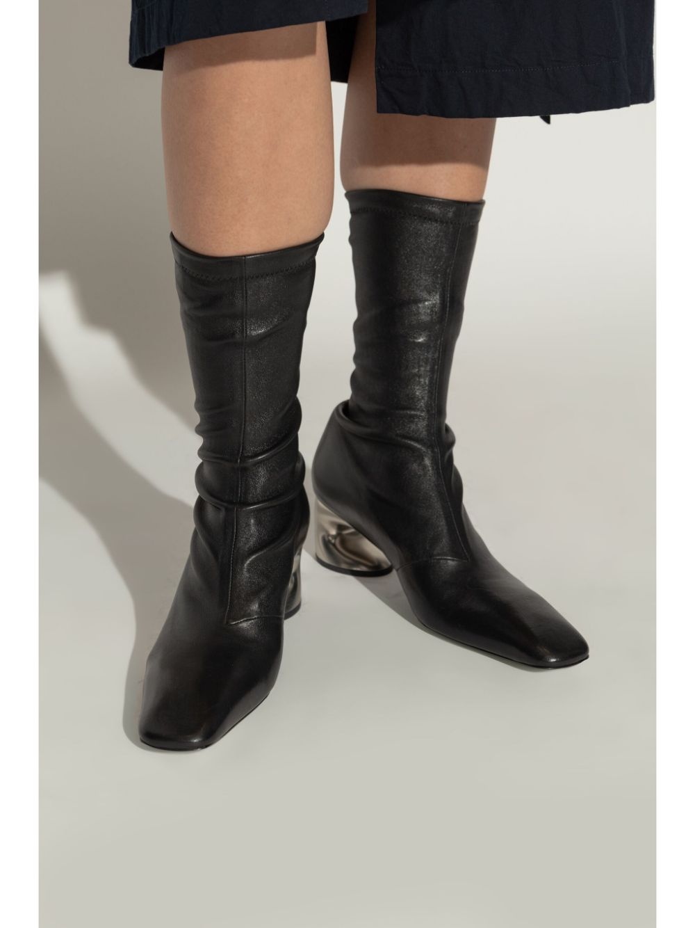 contrast-heel ankle boots - 2