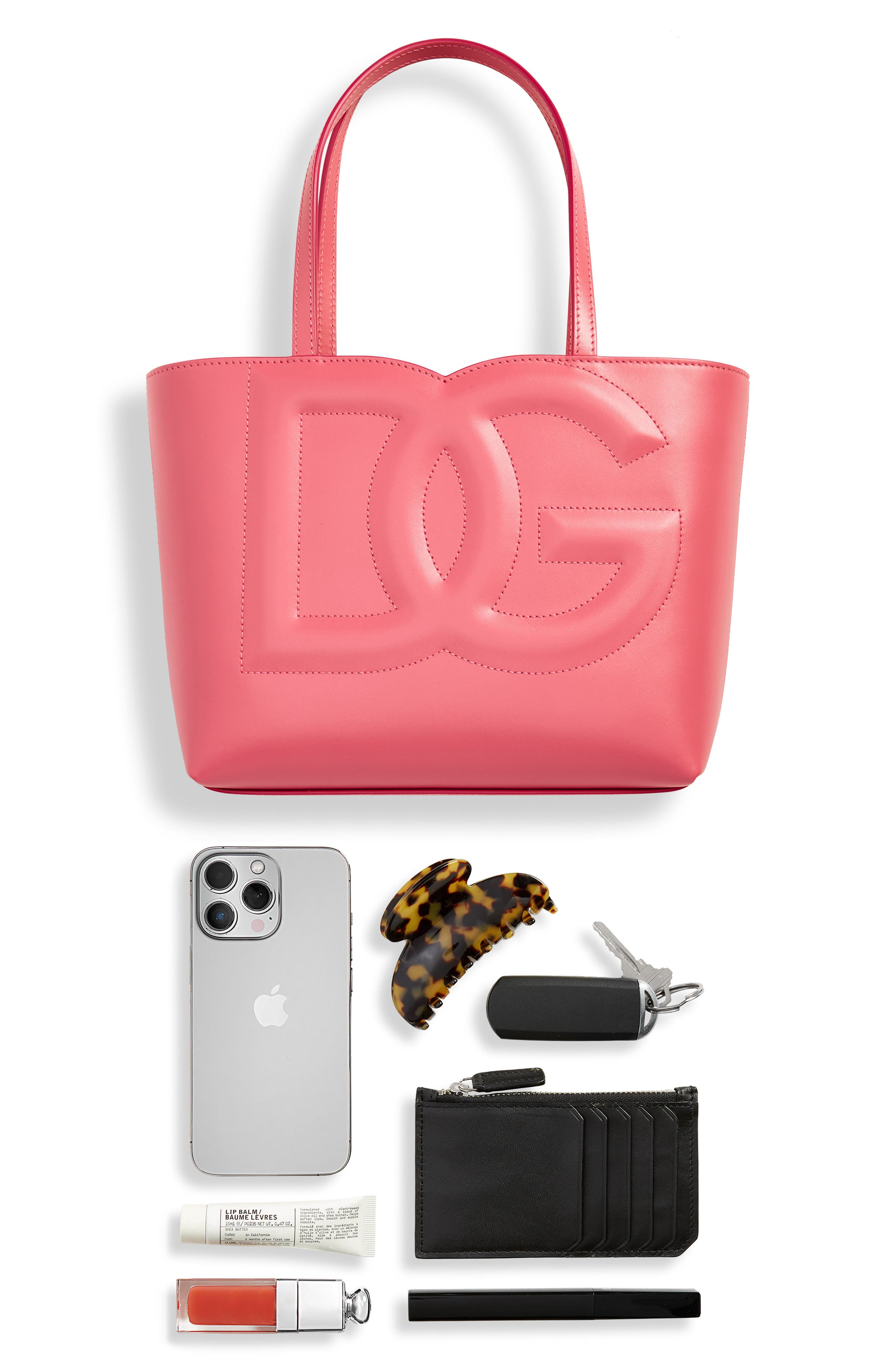 Dolce&Gabbana Large DG Logo Leather Tote in Light Lilac at Nordstrom - 7