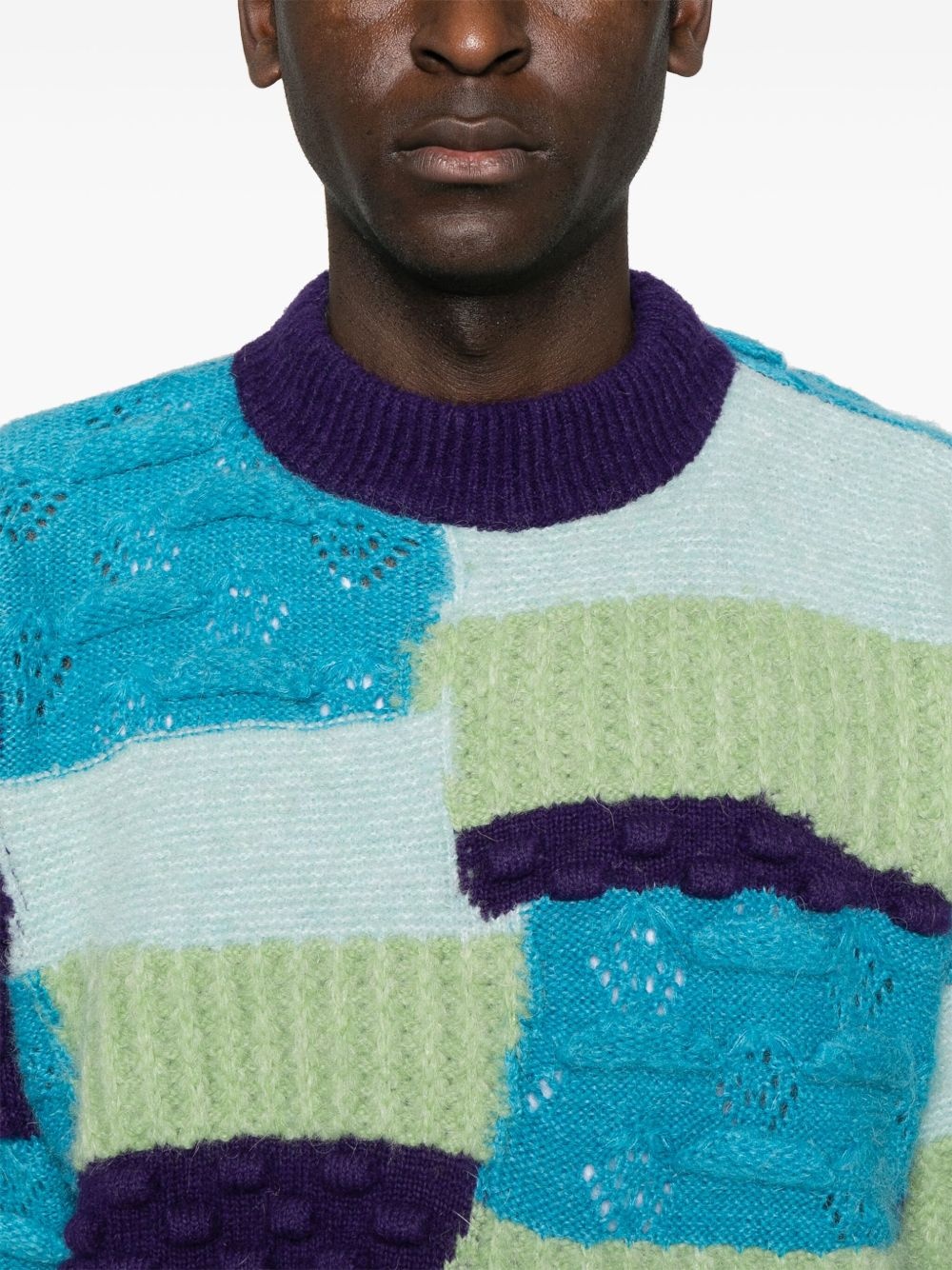 intarsia-knit crew-neck sweater - 5