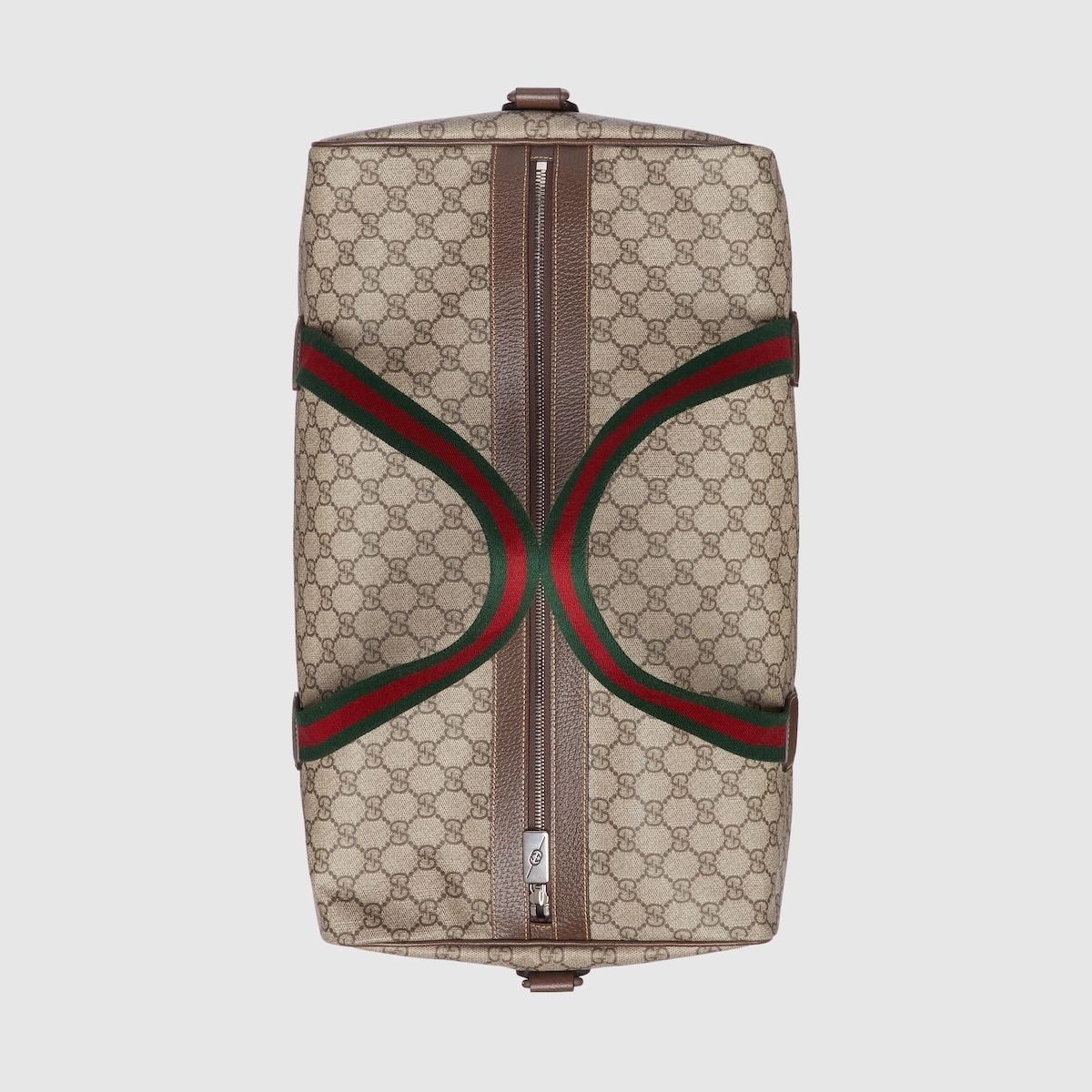 Gucci Savoy maxi duffle bag in beige and ebony Supreme