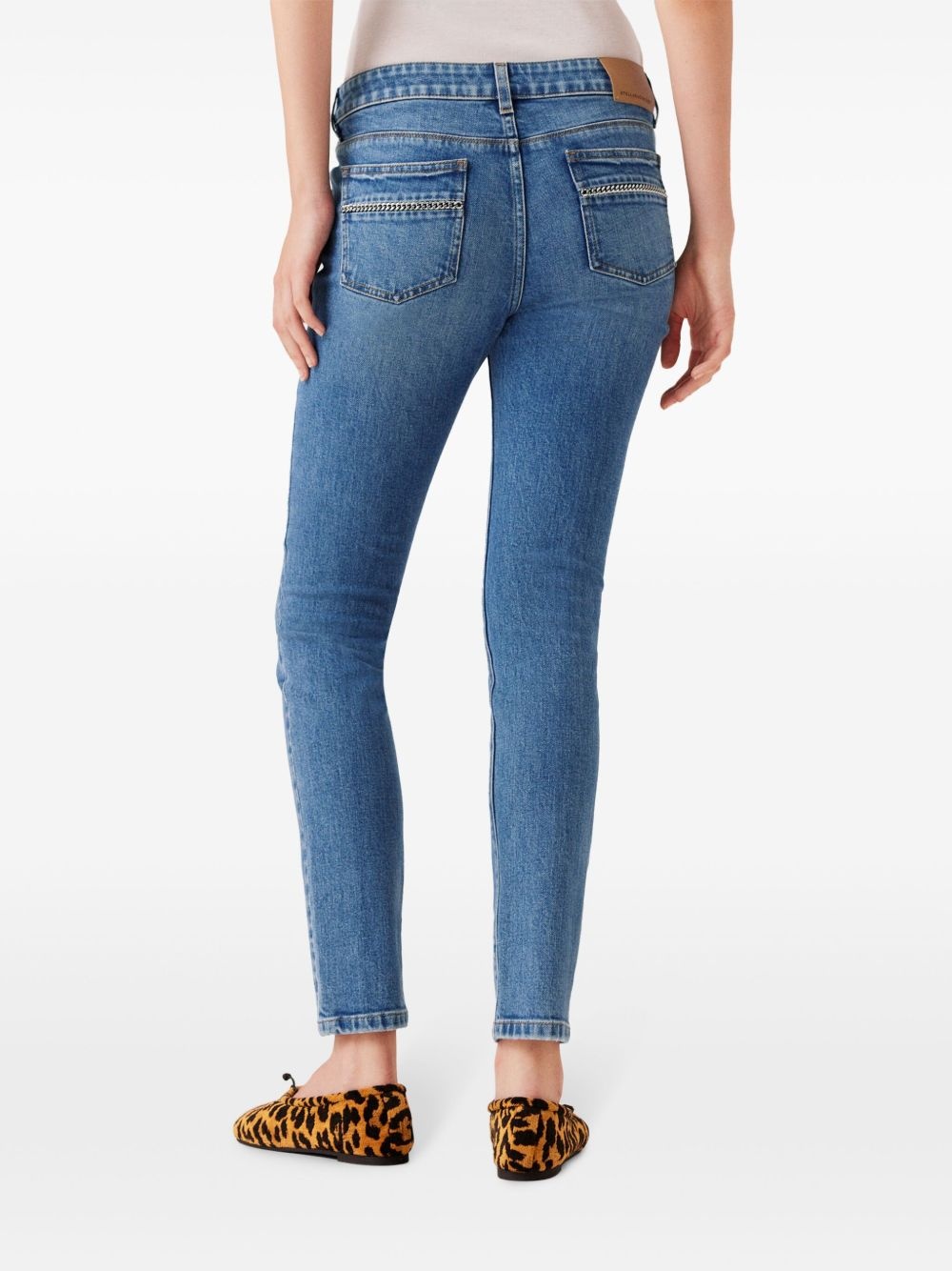 logo-patch skinny jeans - 5