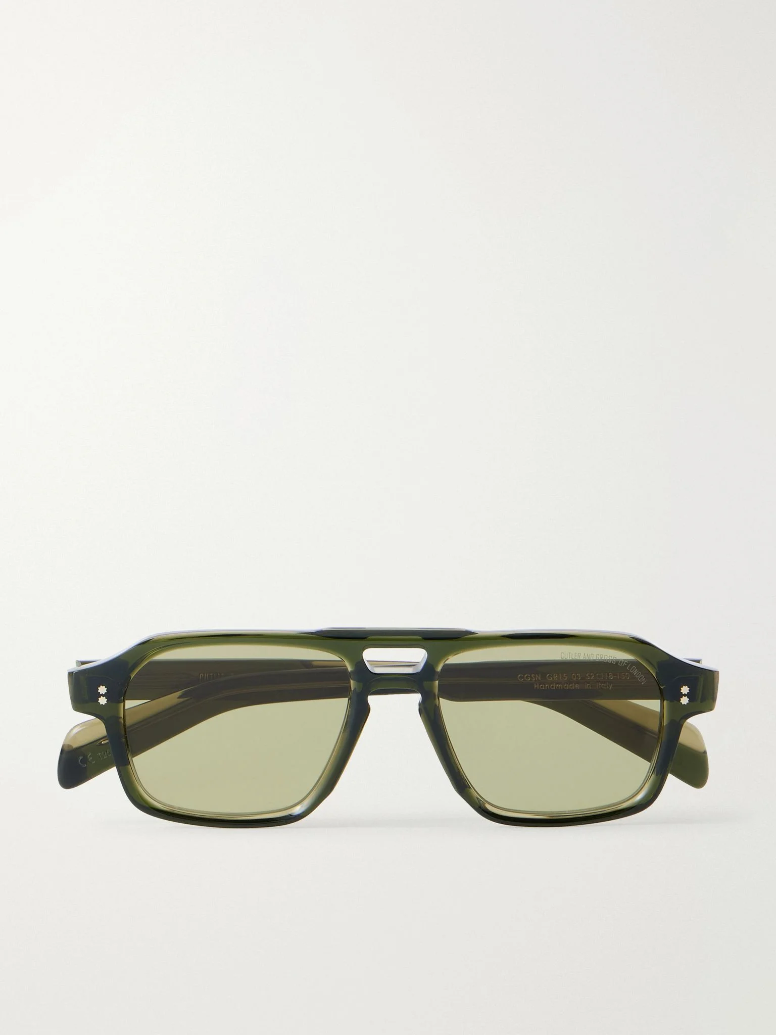 GR15 Aviator-Style Acetate Sunglasses Green - 1