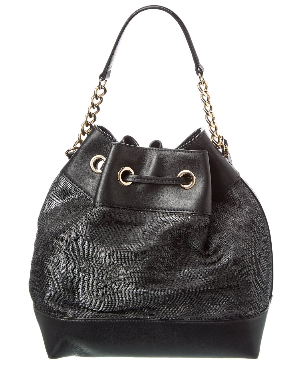 Jimmy Choo Juno Mesh & Leather Bucket Bag - 2