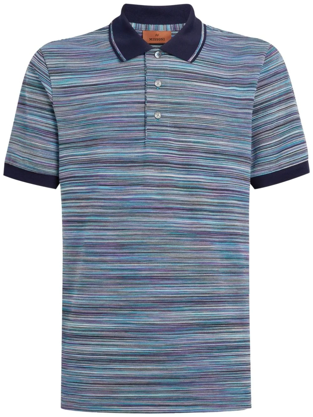 slub cotton polo shirt - 1