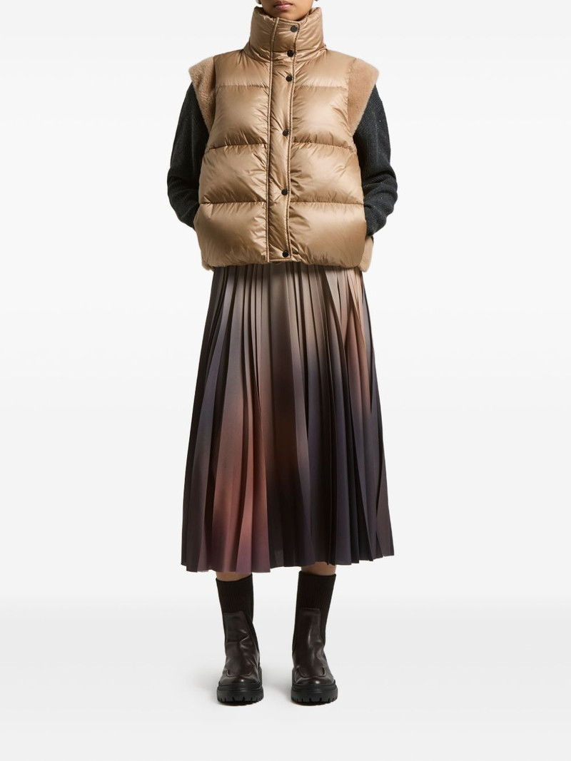 quilted shearling-trimmed gilet 3