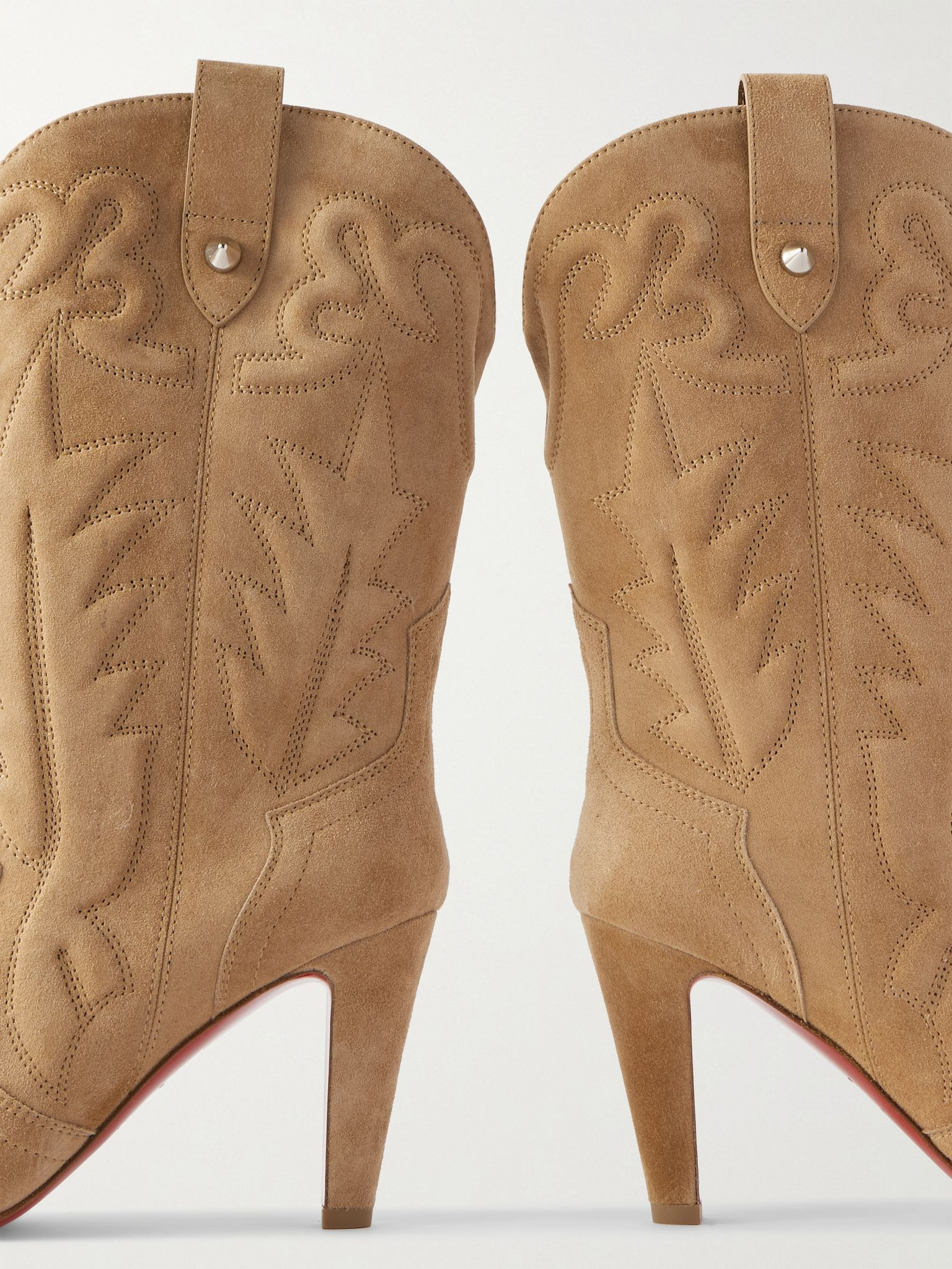 Santiabooty 85 suede knee boots Beige - 4