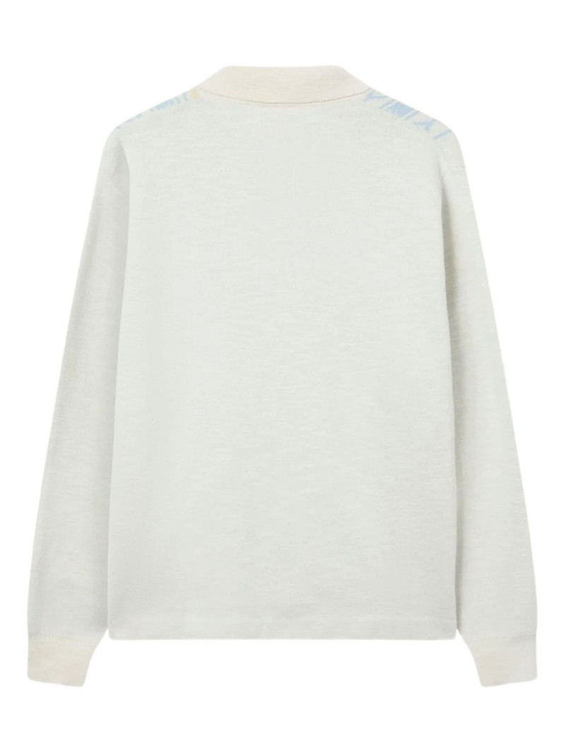 Champion polo-neck patterned cardigan outlook