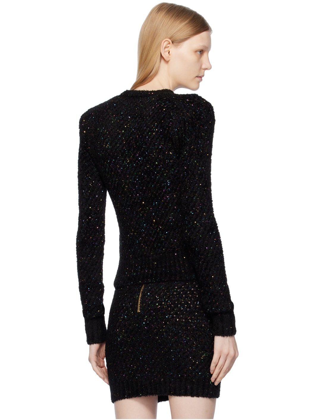 Black Sequinned Cardigan - 3