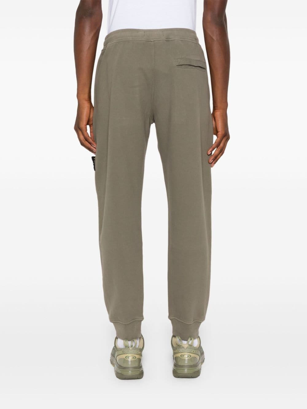 Compass-badge cotton track pants - 4