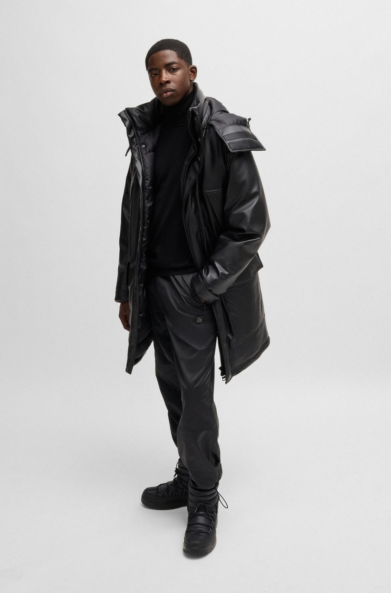 HUGO REGULAR-FIT TROUSERS IN WATER-REPELLENT SATIN outlook