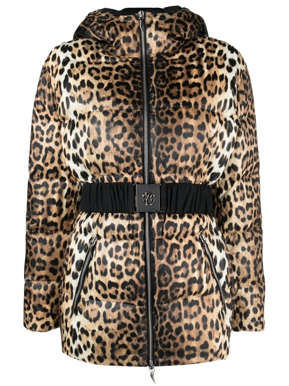leopard-print padded jacket - 1