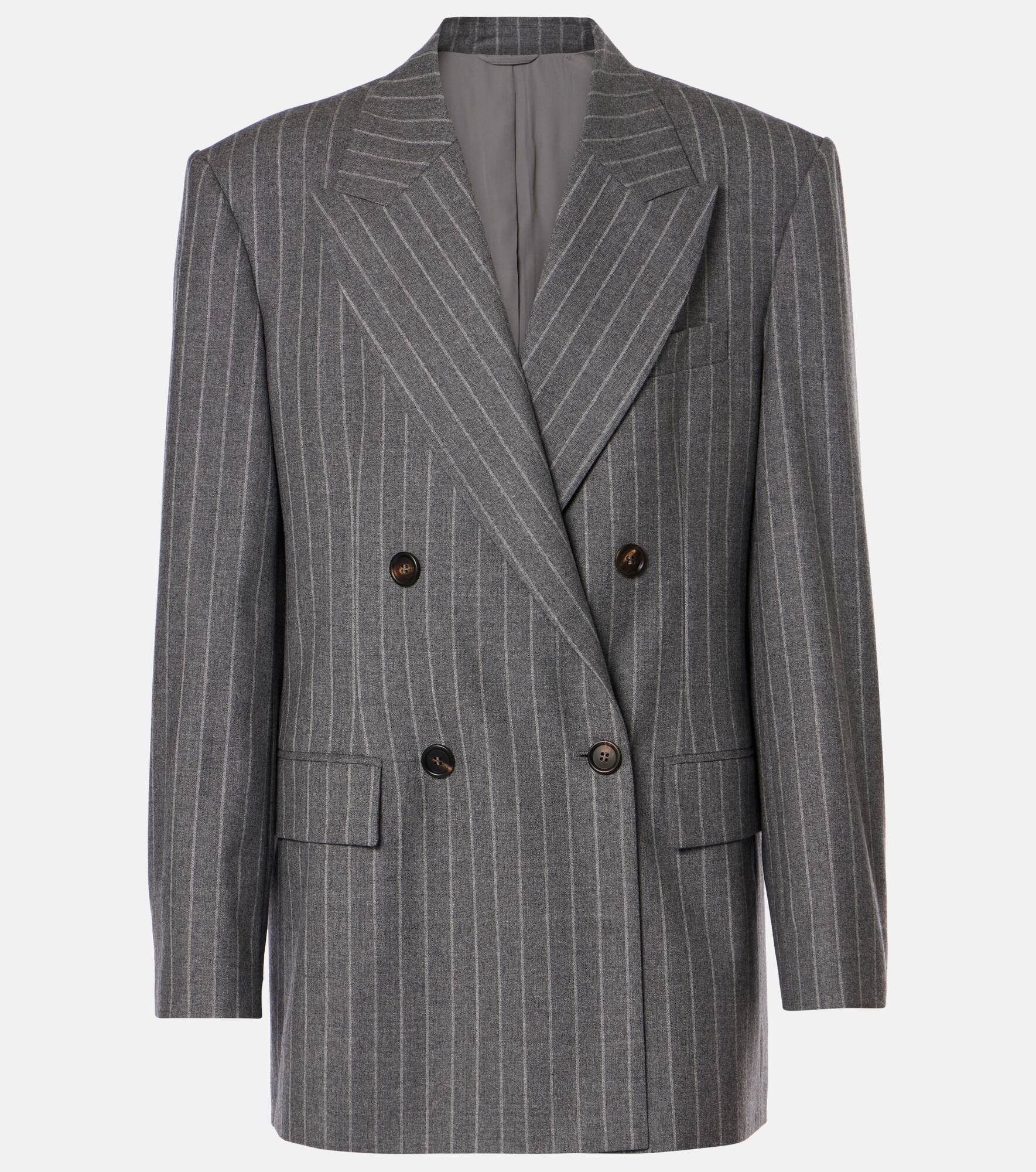 Double-breasted virgin wool blazer - 1