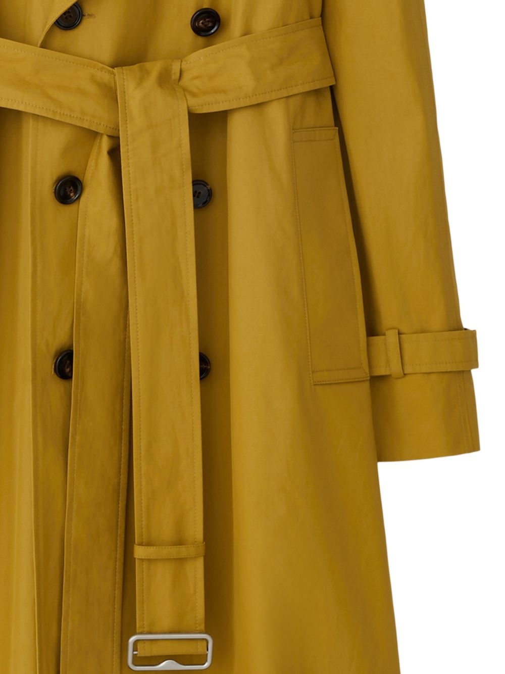 long gabardine cotton trench coat - 5
