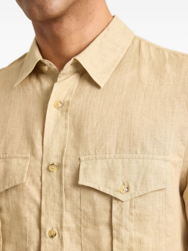 Colburn double-pocket linen shirt 4