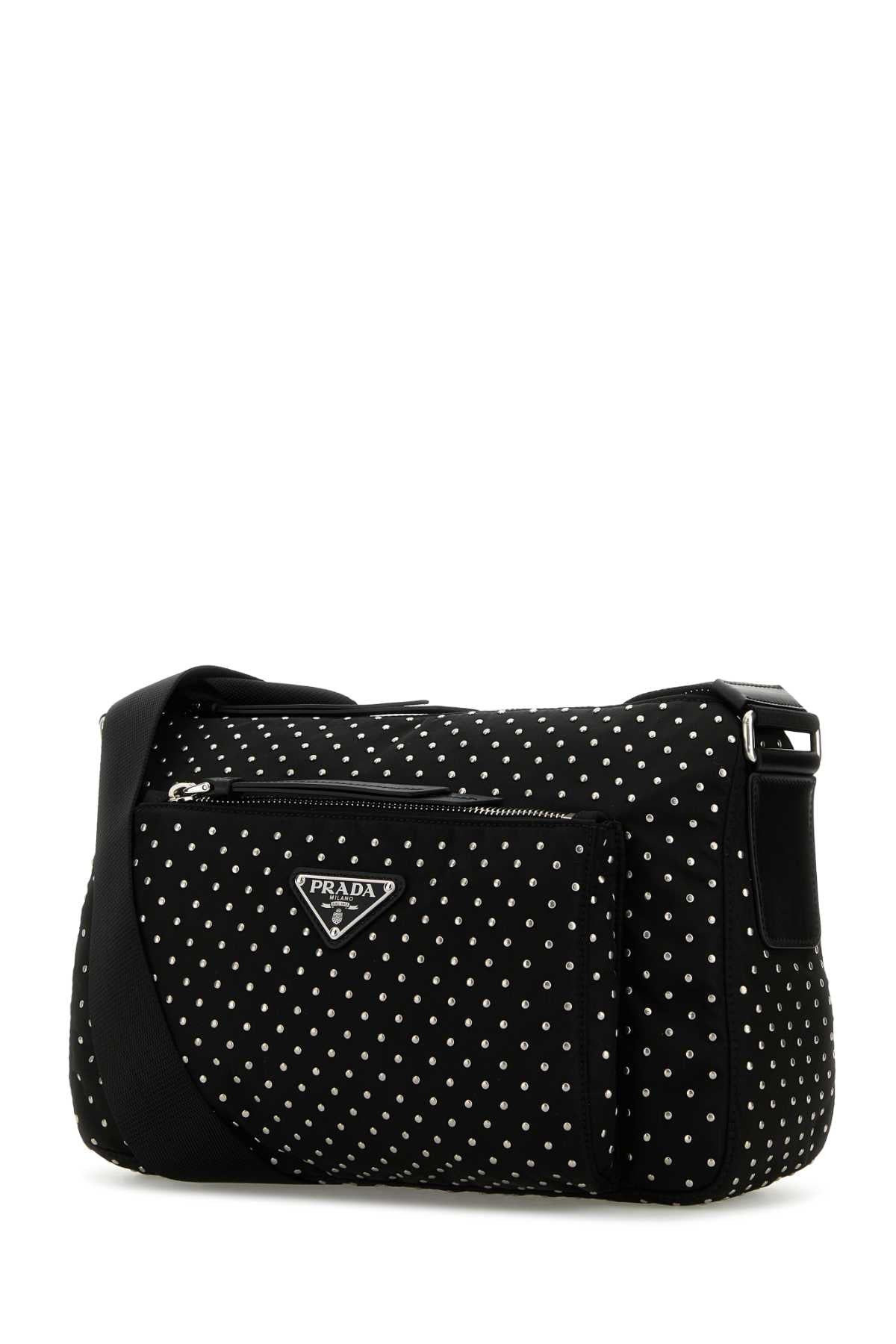 Prada Women Black Re-Nylon Crossbody Bag - 2
