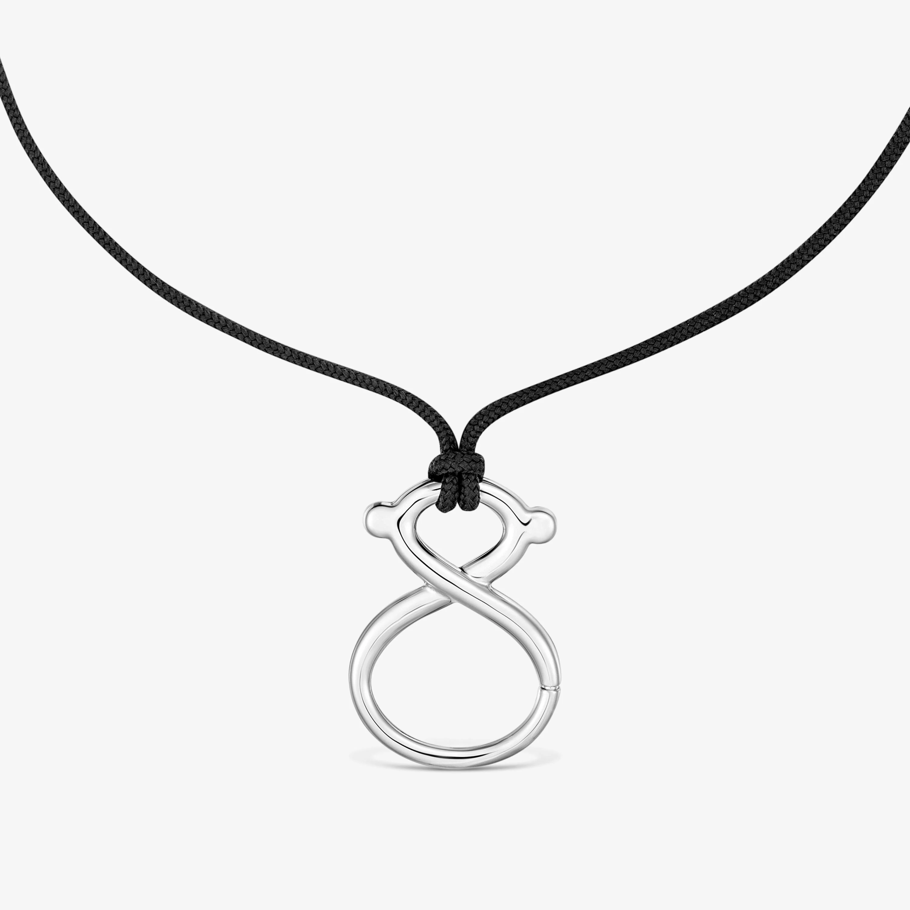 Long silver Necklace with cord TOUS Infinity - 1
