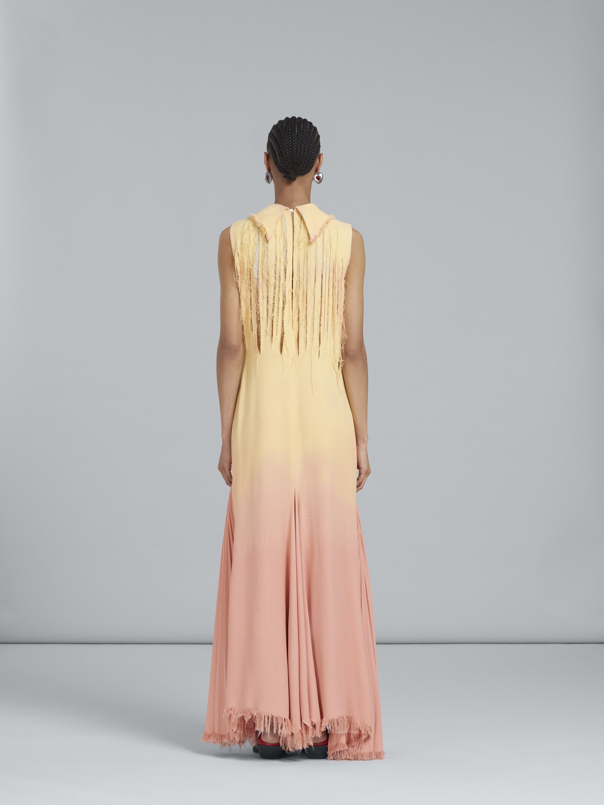PINK AND YELLOW MERMAID DRESS WITH SLASHES - 3