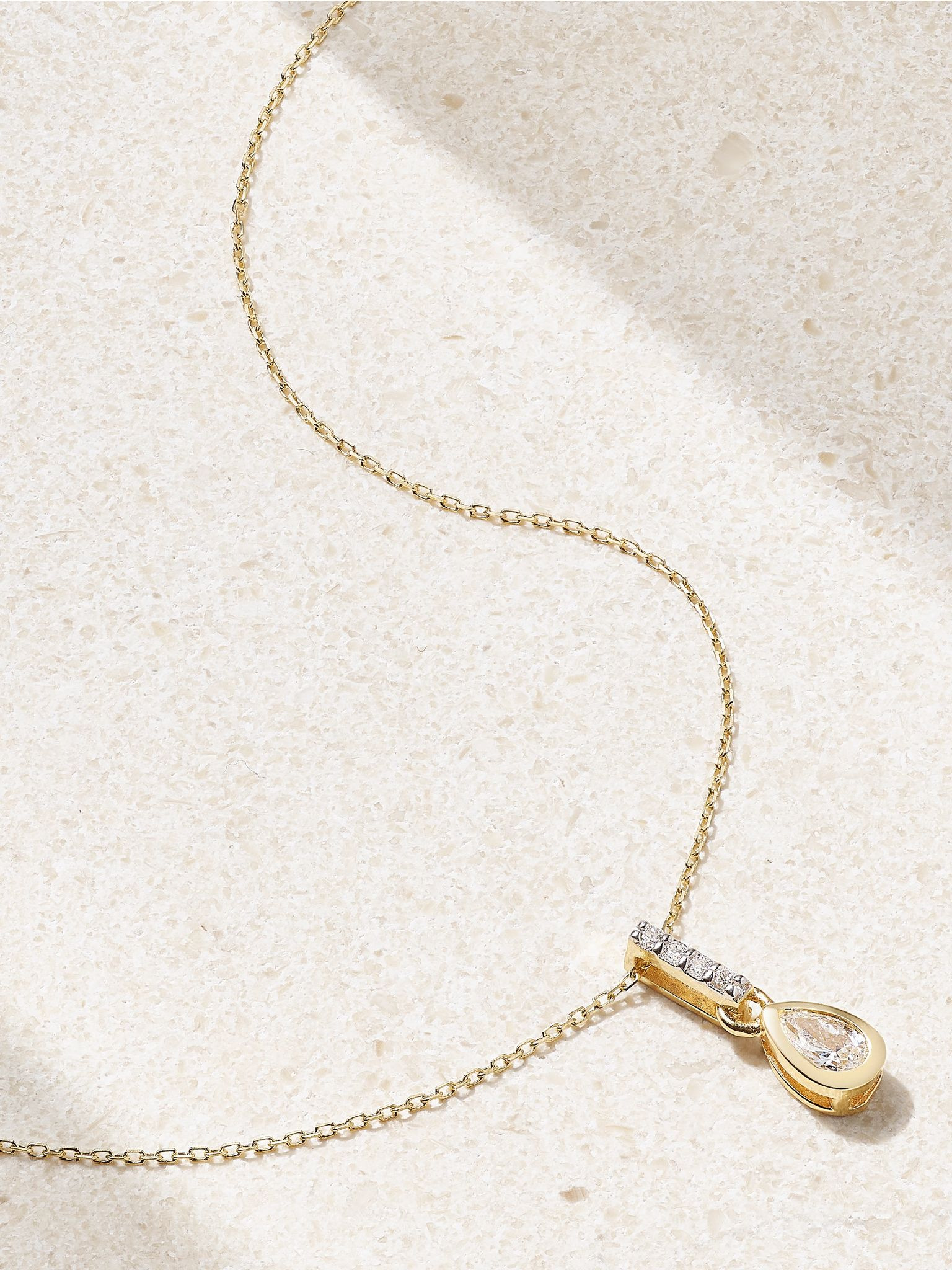 14-karat gold diamond necklace Gold - 1