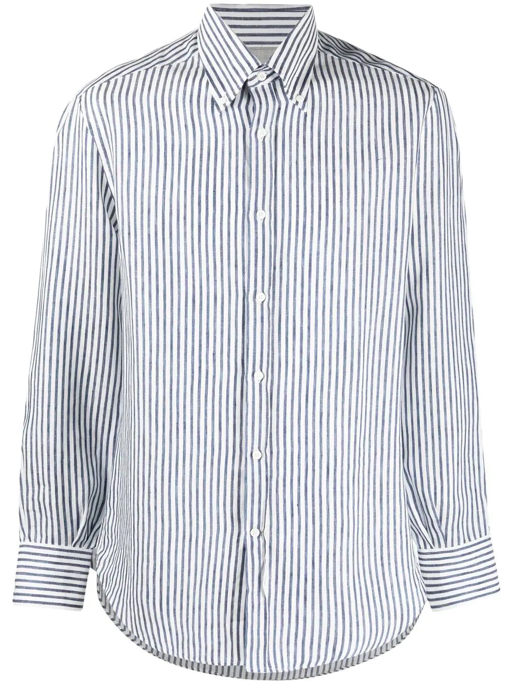 stripe-print long-sleeved shirt - 1