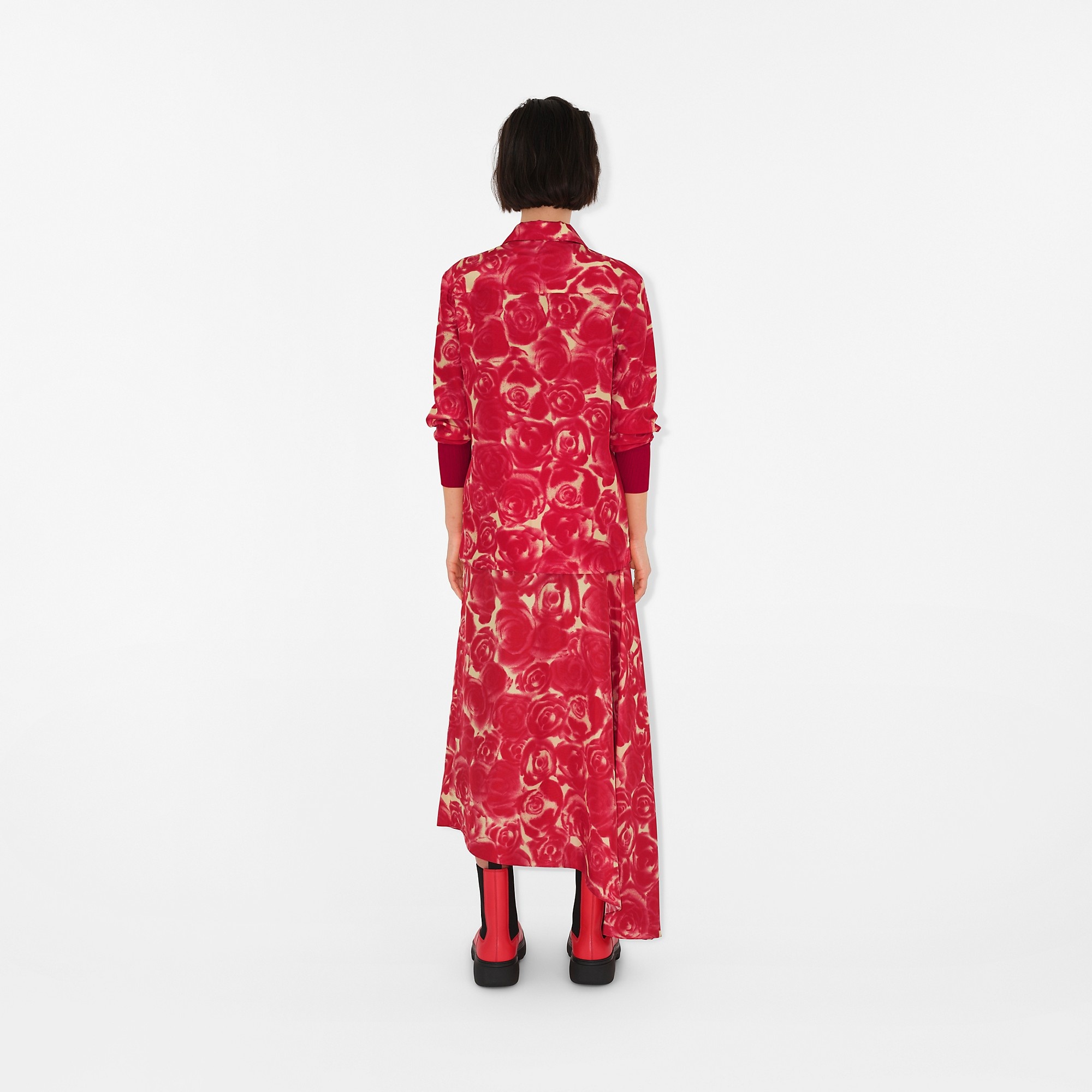 Rose Silk Skirt - 4