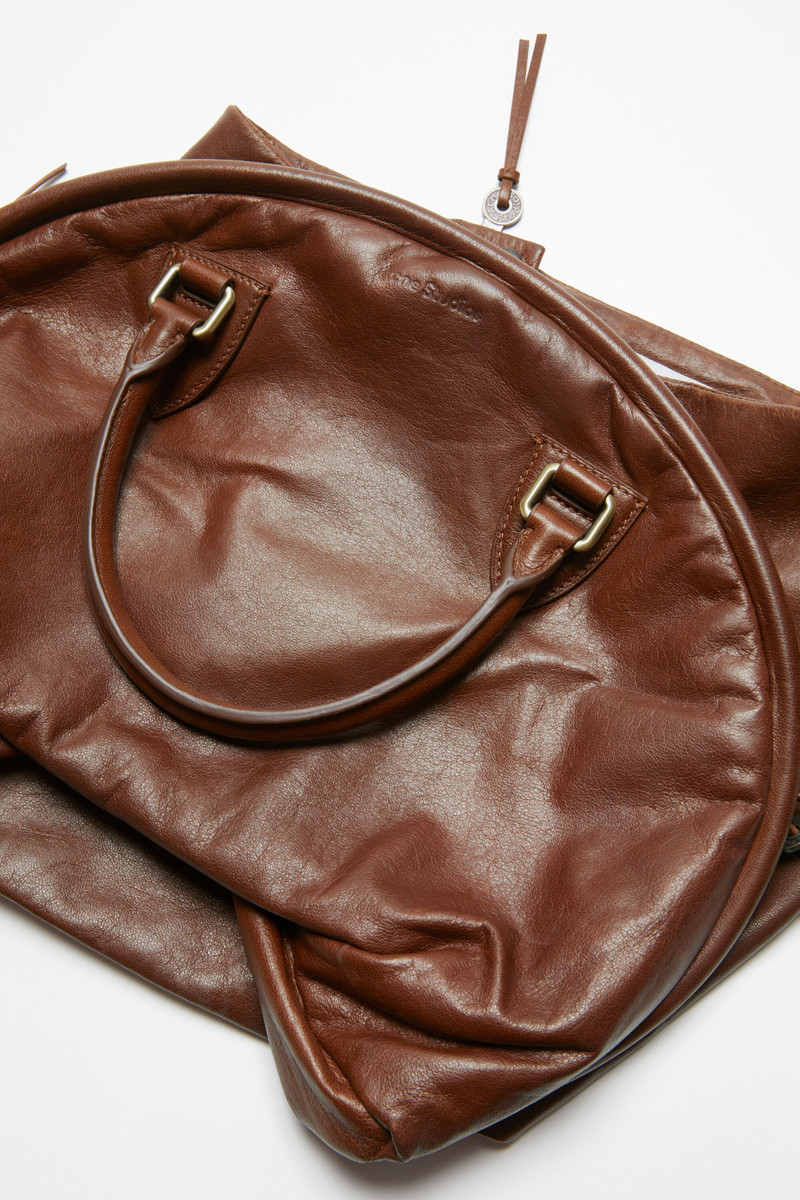 Leather skirt - Cognac brown 6