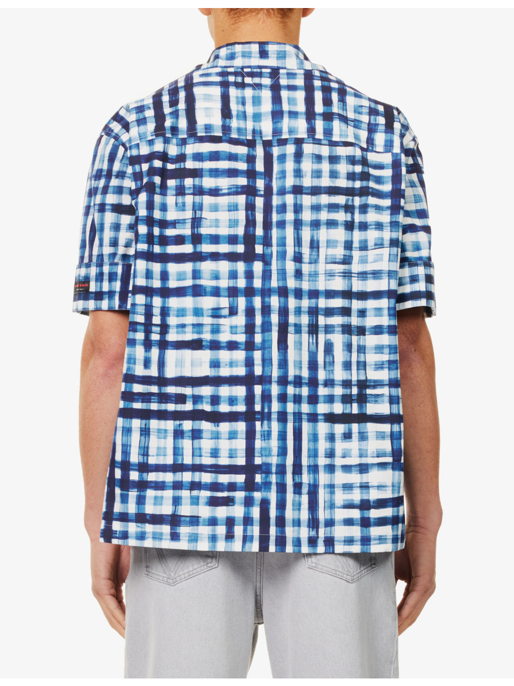 Camp-collar patch-pocket cotton shirt - 4
