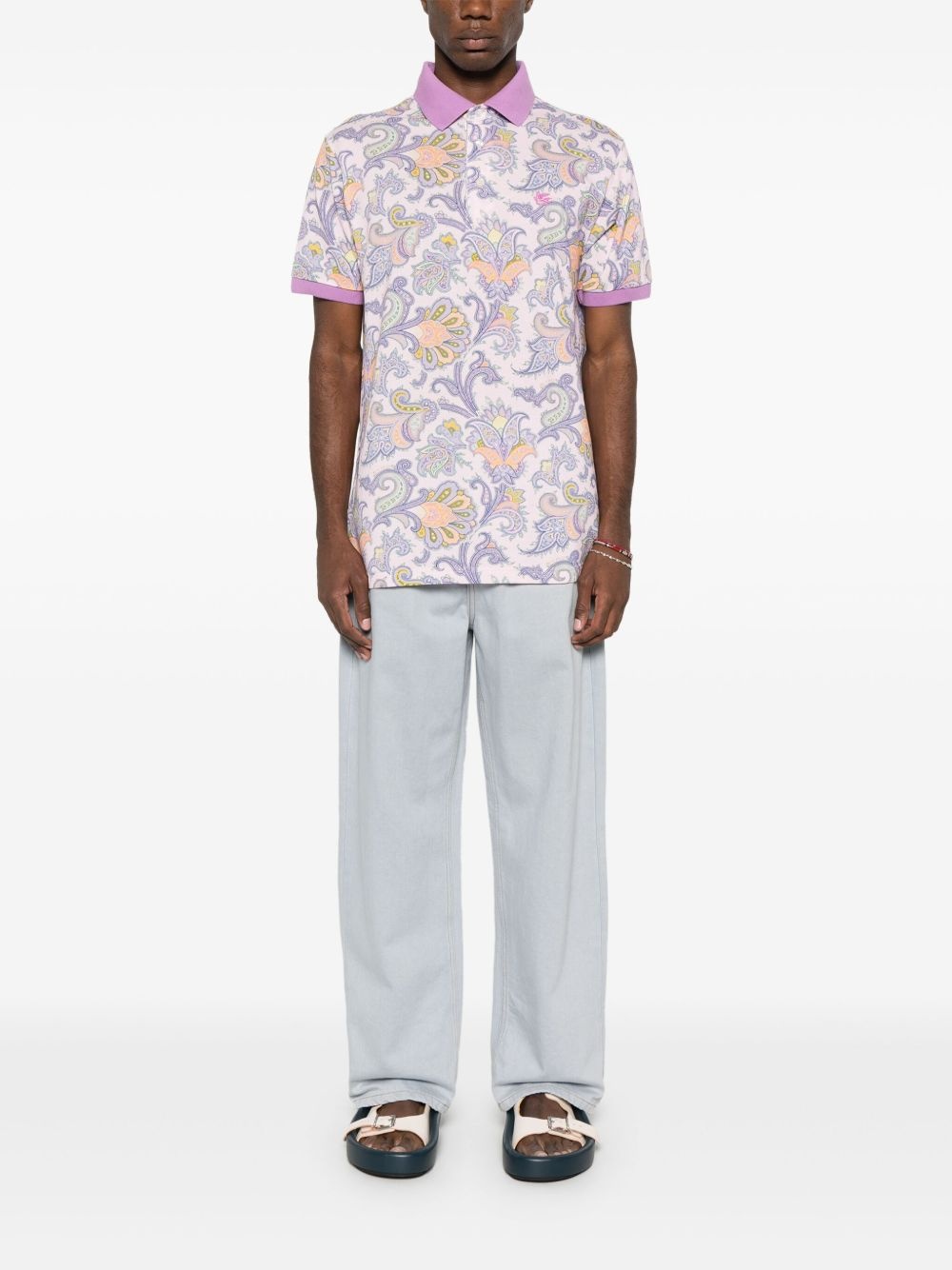 paisley polo shirt - 2