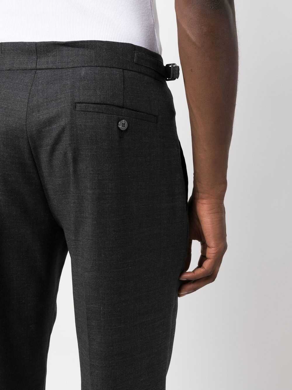 side buckle-detail tailored trousers - 5