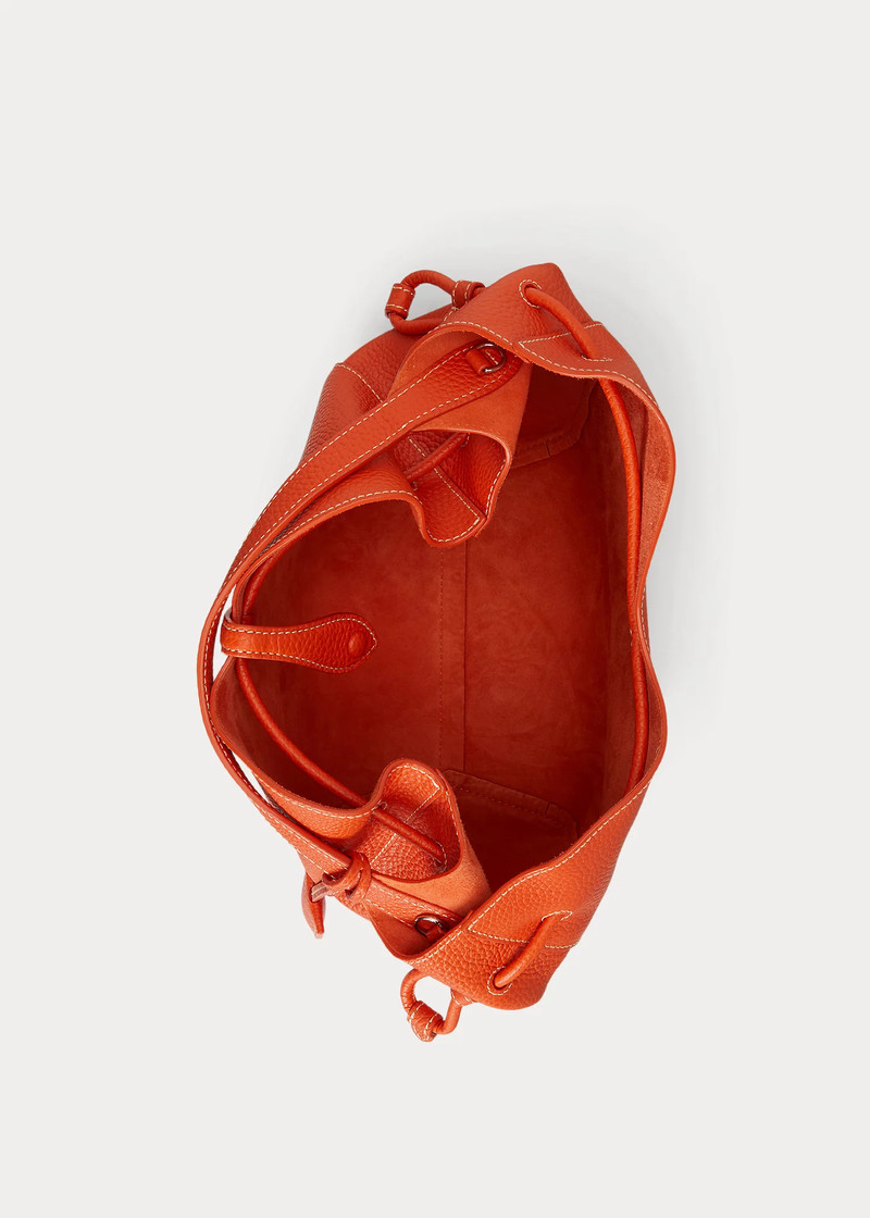 Polo Play Leather Drawstring Bag 4
