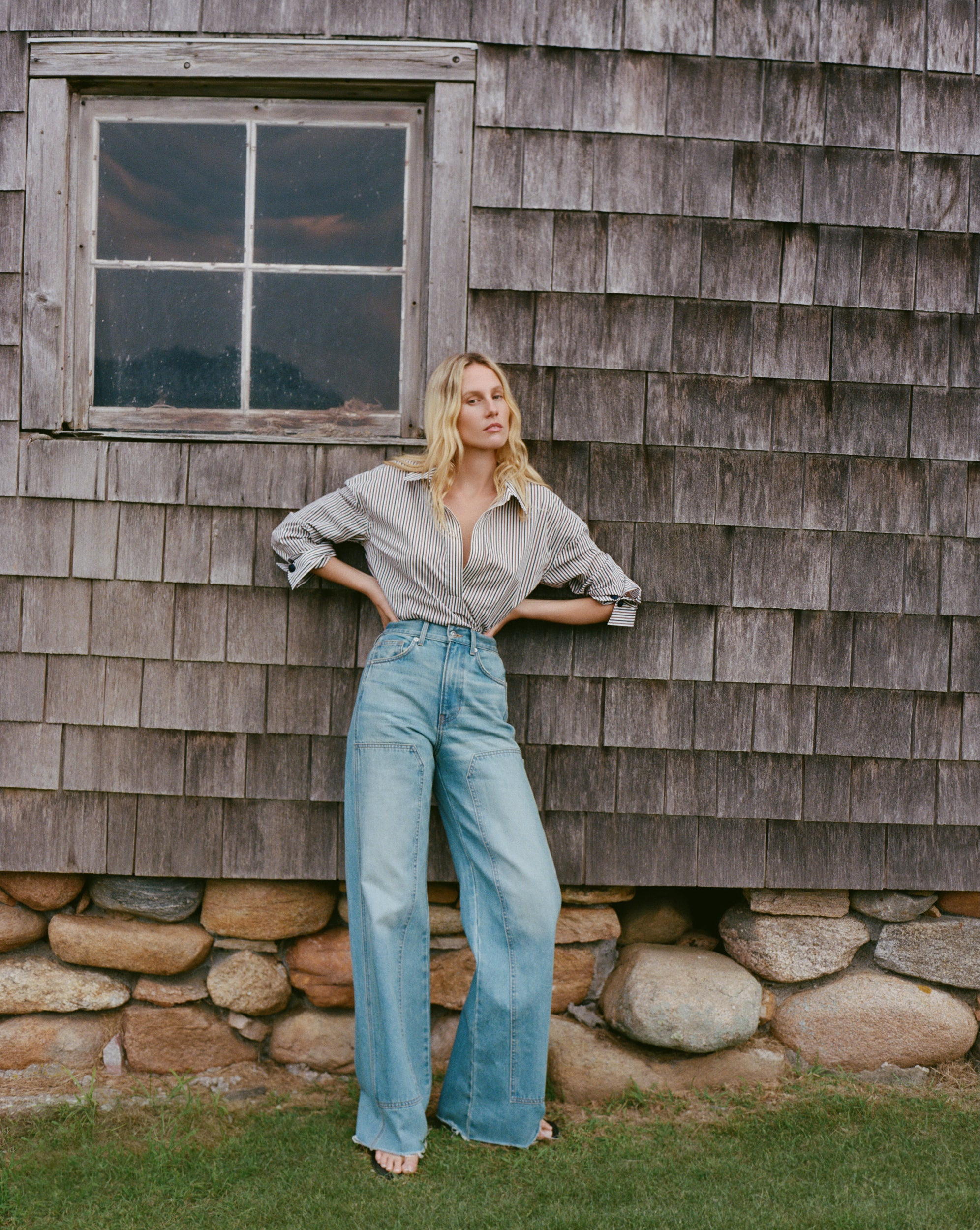TAYLOR WIDE-LEG CHAPS JEAN - 8