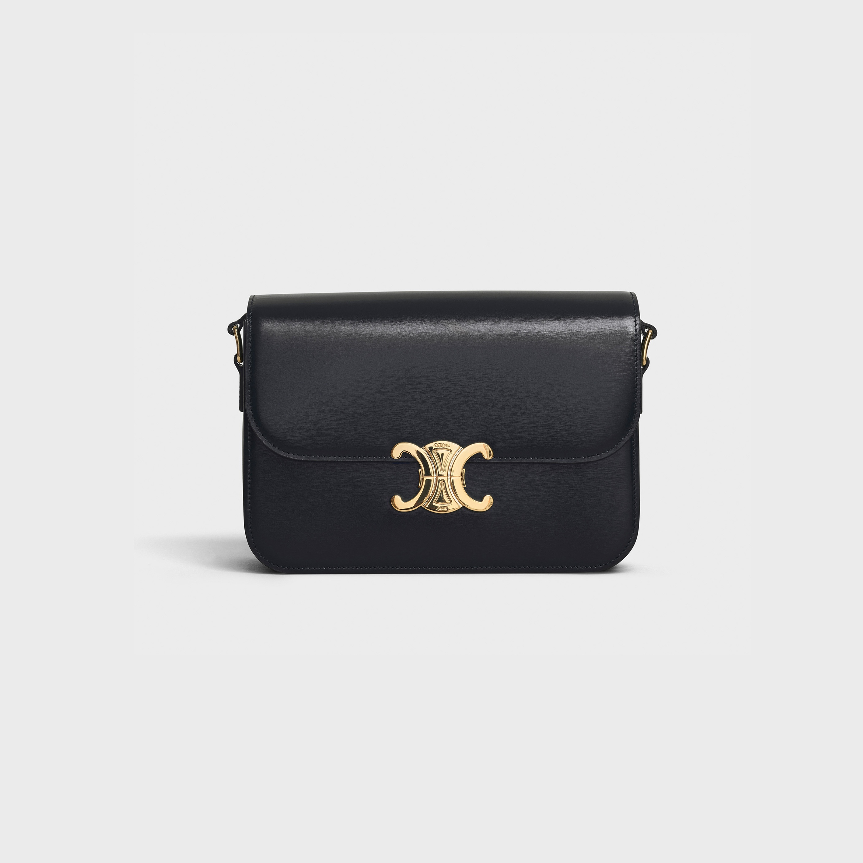 Medium Triomphe Bag in Shiny Calfskin - 1