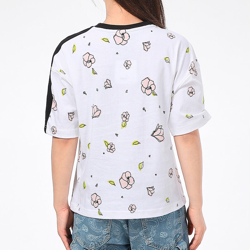 (WMNS) PUMA Casual Full Print Round Neck Short Sleeve White 532043-02 - 3