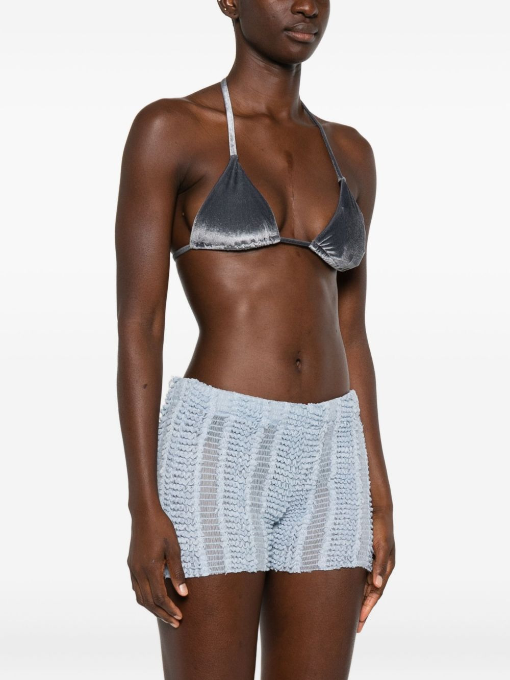 velvet triangle bikini top - 3