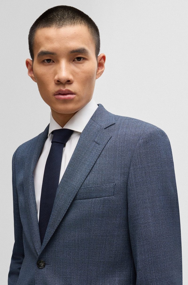 REGULAR-FIT SUIT IN MICRO-PATTERNED STRETCH FABRIC 4