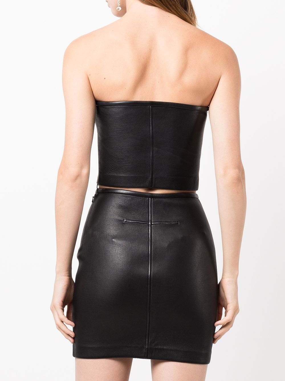 leather bodycon tube top - 4