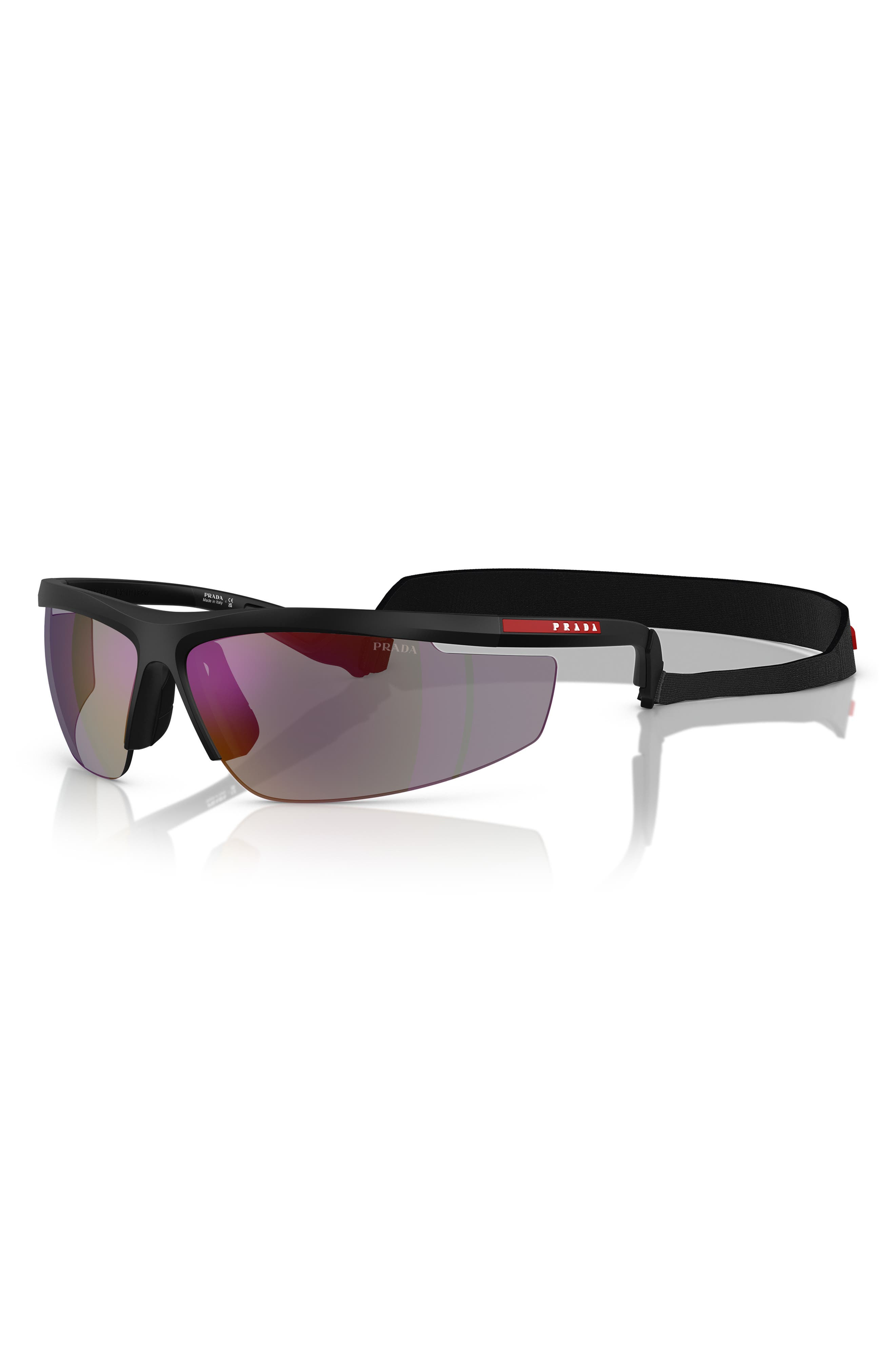 Prada Linea Rossa 96mm Gradient Pillow Sunglasses in Matte Black at Nordstrom - 2