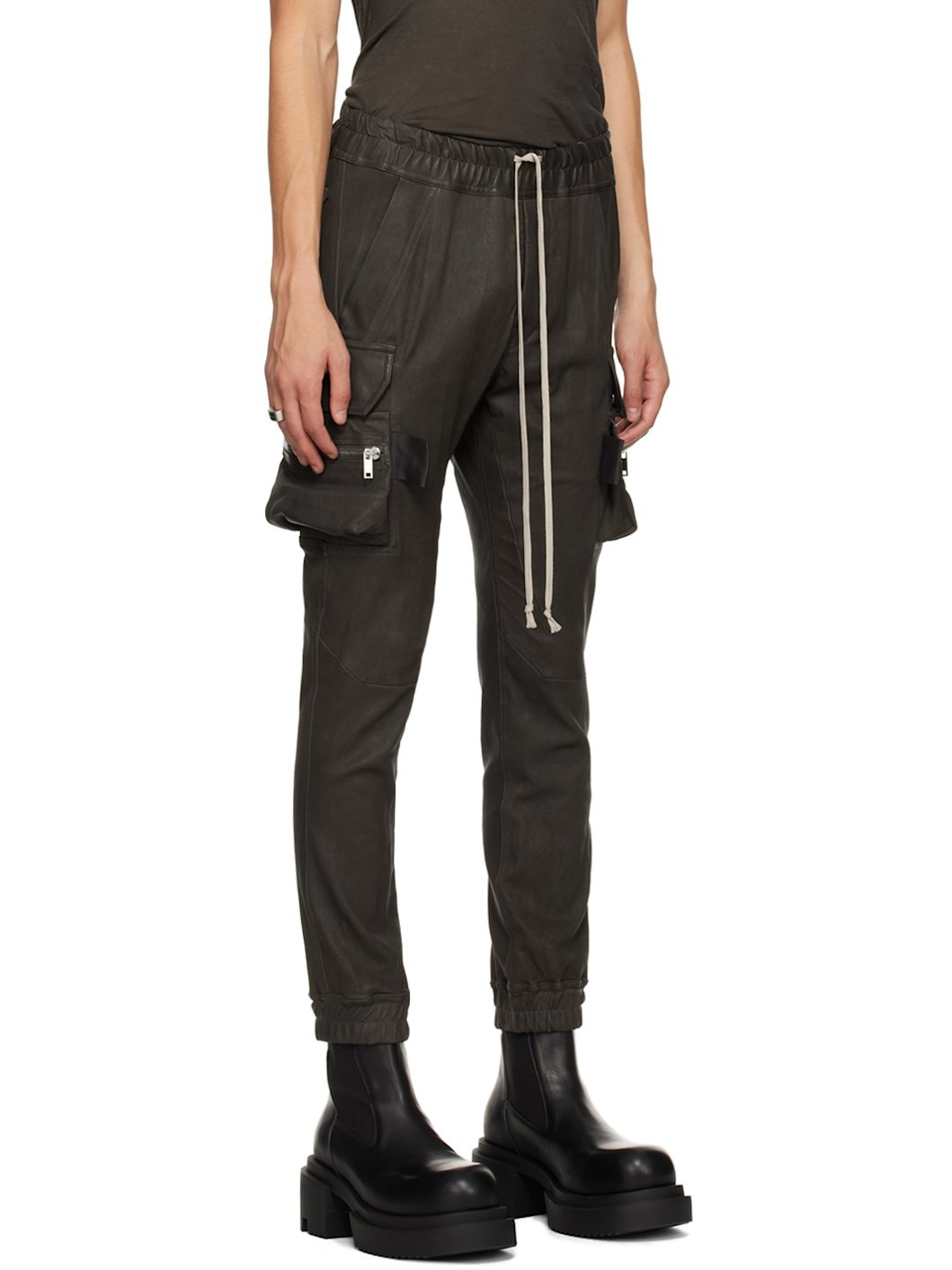 Gray Porterville Leather Pants - 2