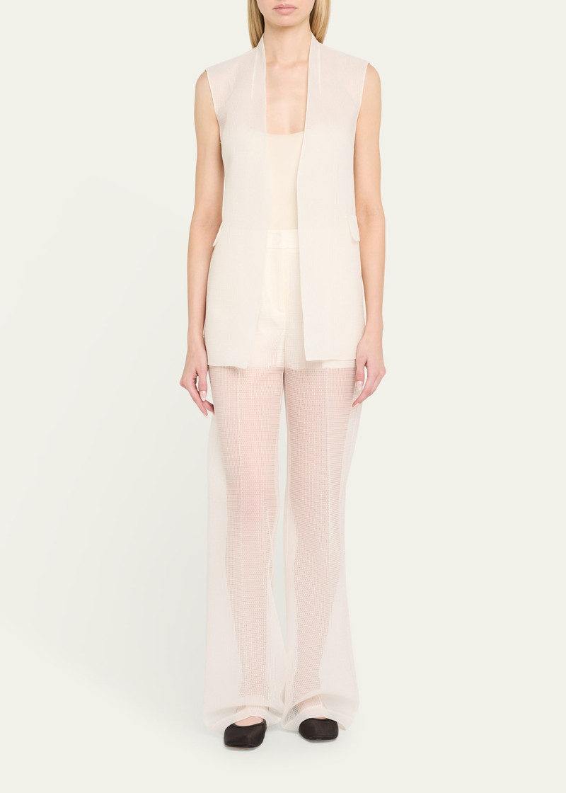 AKRIS Melin Techno Grid Wide-Leg Pants outlook