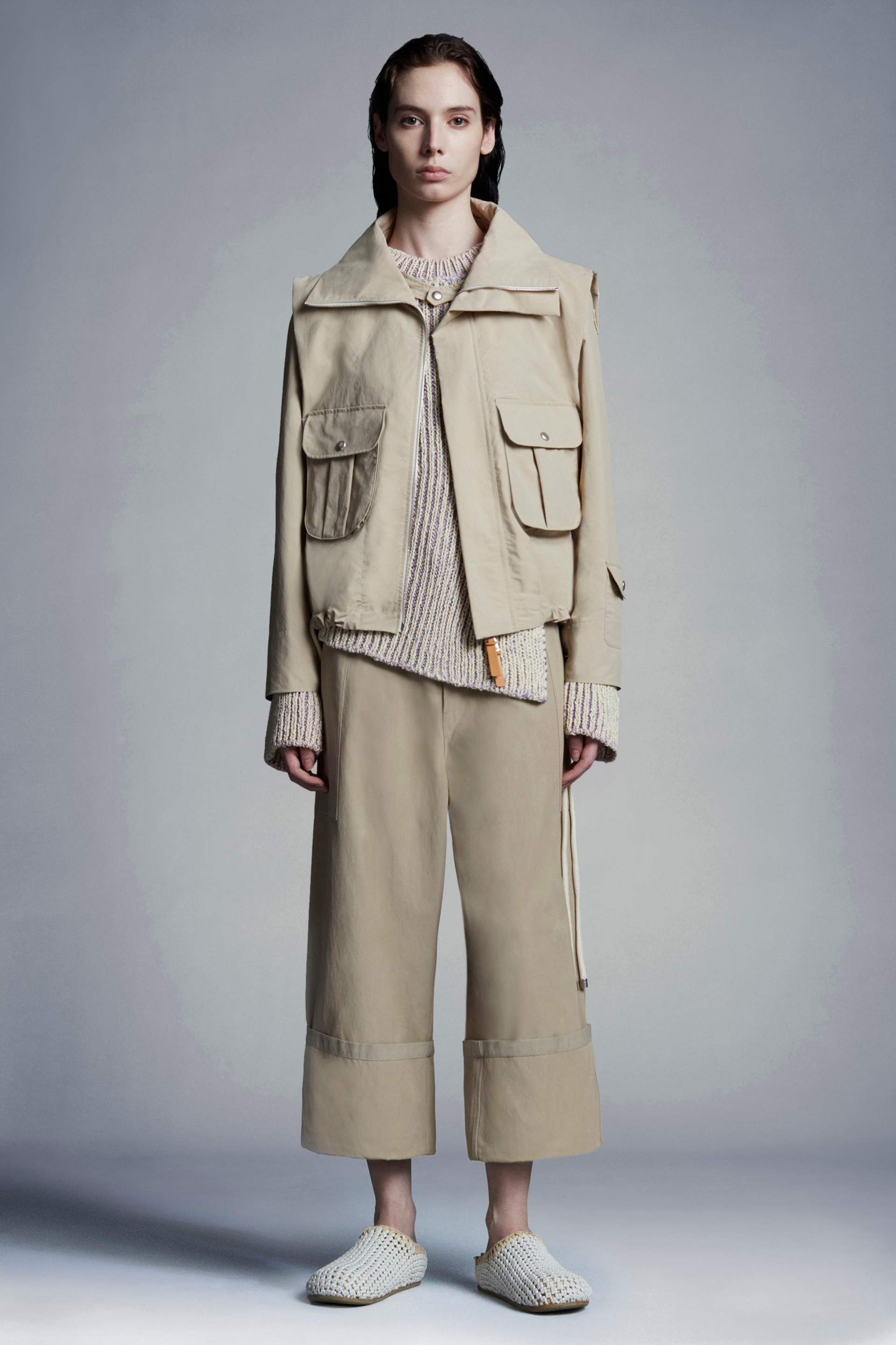 Cotton Gabardine Palazzo Pants - 2
