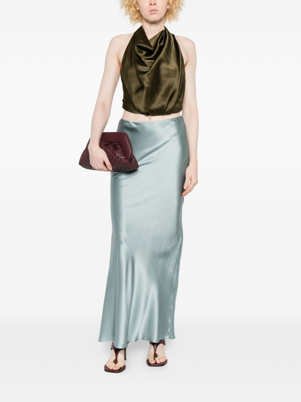 Chantel bias-cut satin maxi skirt - 2
