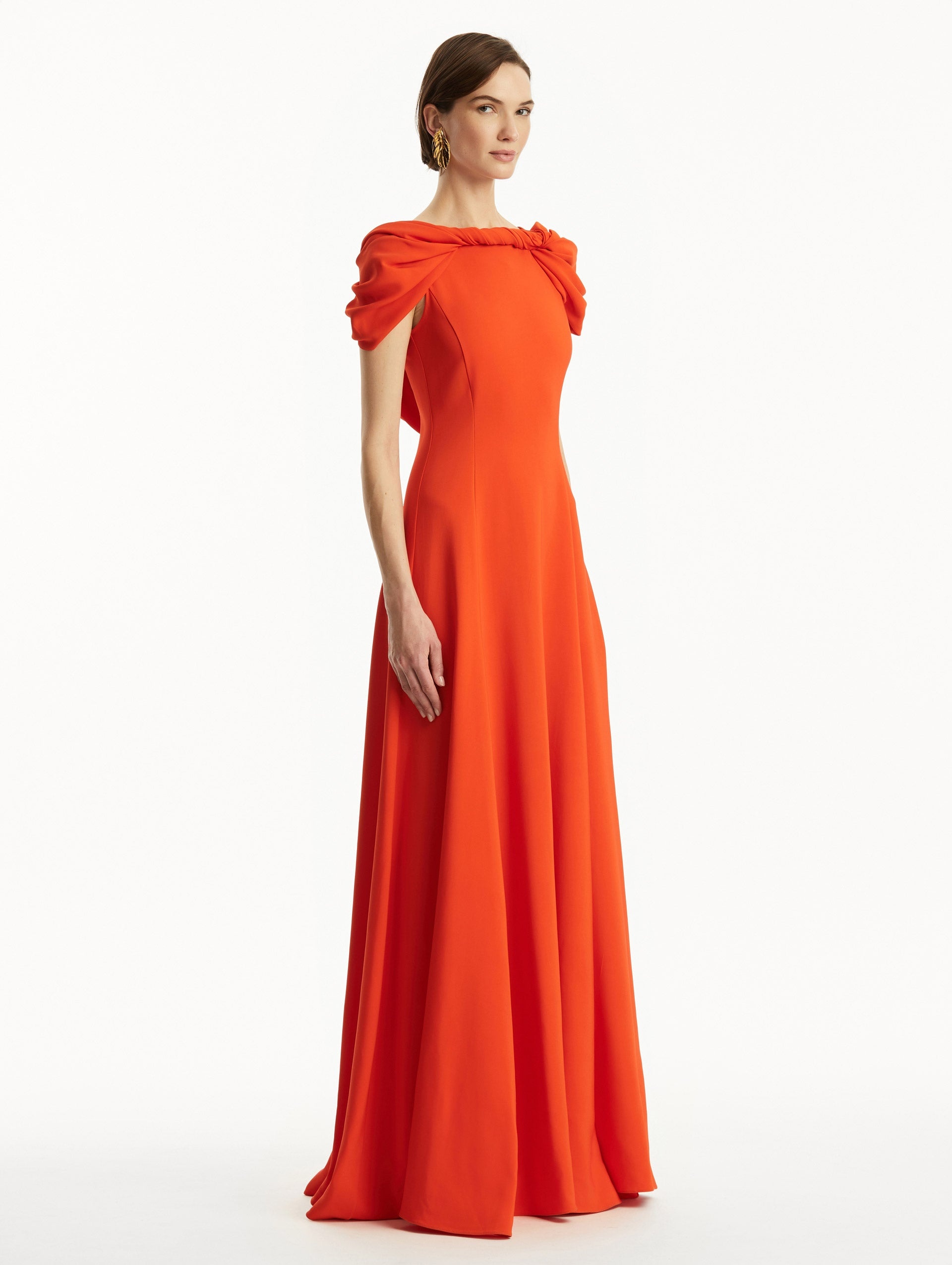 TWIST-DETAILED CADY GOWN - 4
