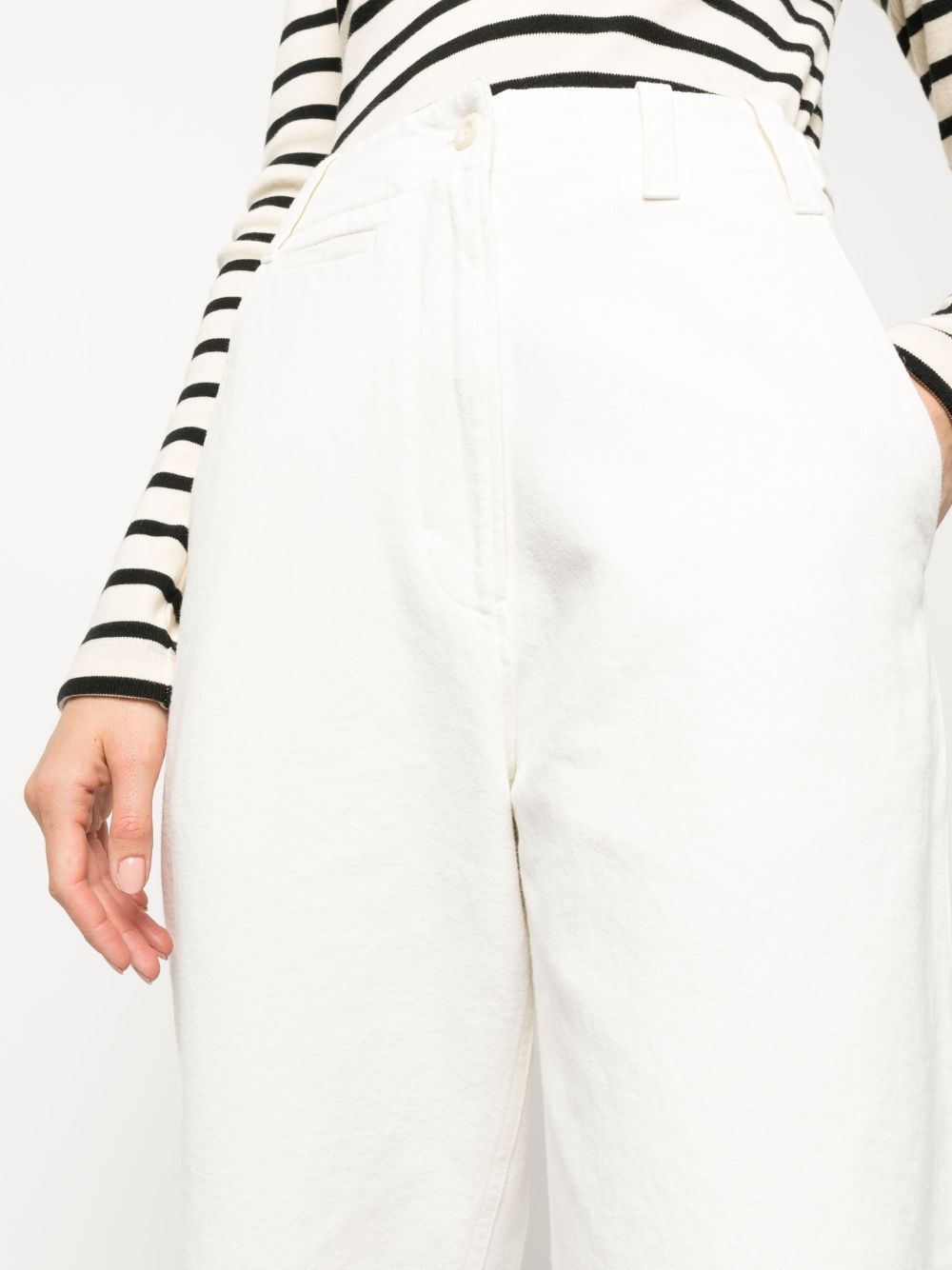 high-waisted tapered trousers - 5