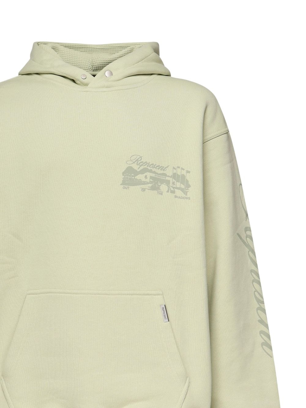 logo-print cotton hoodie - 3