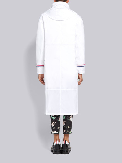 Thom Browne White Down Filled Poly Twill Stripe Long Shell Parka outlook