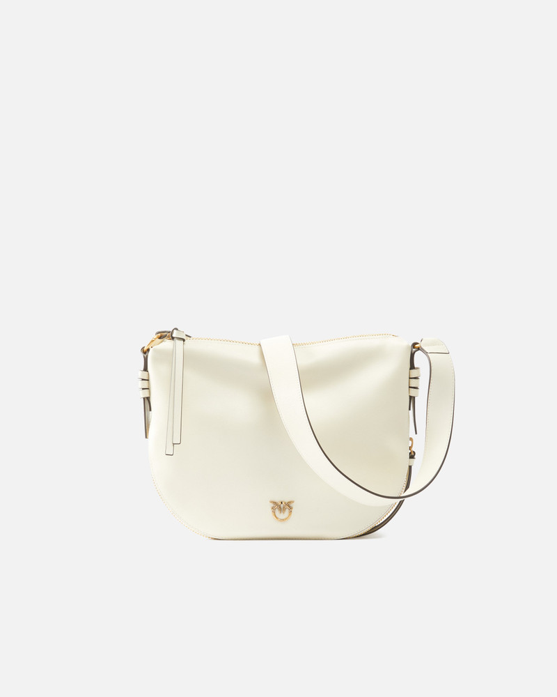 SMALL LEATHER HOBO SHOULDER BAG WITH ZIP 1
