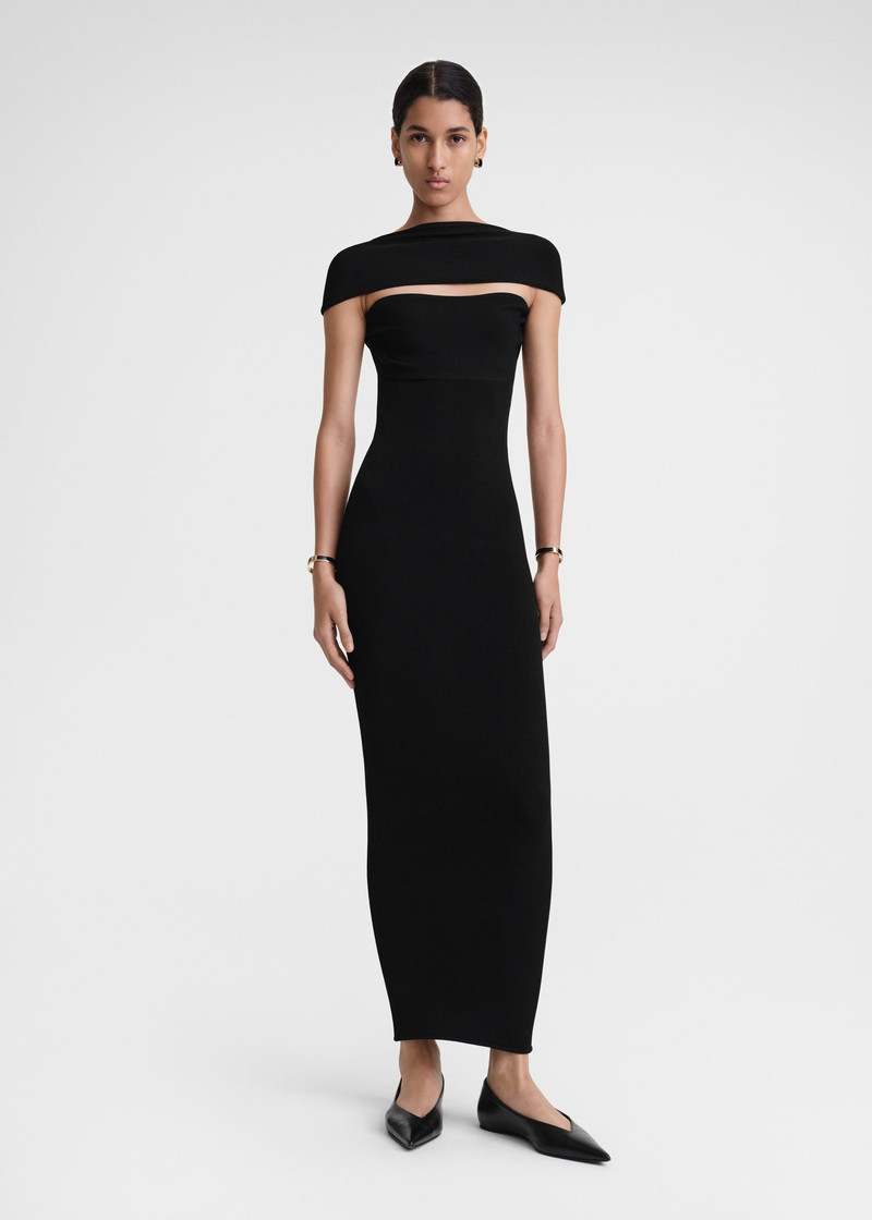 Totême Slip-through knit dress black outlook
